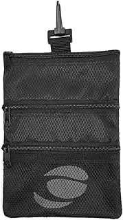 Orlimar Detachable Golf Accessory Pouch, 3 Zippered Pockets for Valuables and Golf Accessories, Clips to Your Golf Bag for Extra Storage and Easy Access.
