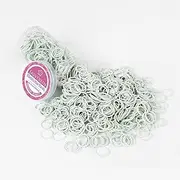 JASVERLIN Small White Rubber Bands, Tiny Mini Toddler Hair Ties Elastic RubberBands Ponytail Holder Scrunchies for Girls Baby Women 1/2 inch 1000pcs