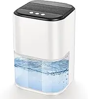 2000ML Dehumidifiers for Home, Air Purifier Dehumidifier for Room Damp with LED Light, Auto Shut Off, Portable and Ultra Quiet for Drying Clothes, Bedroom, Bathroom, Wardrobe, Basement (AU PLUG)