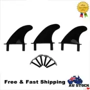 3PCS Soft Surf Fin for Surfboard Rear Black Fin Surfing Stand Up Paddle Board