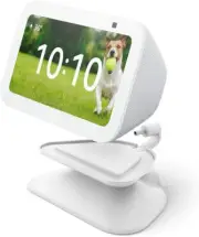 Echo Show 5 (3rd Gen) Adj. Stand W/ USB-C Charging Port-Glacier White-Free Ship!
