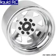 RC4WD Z-W0079 8 Lug Deep Dish Wagon 1.9 Steel Stamped Beadlock Wheels Chrome 4