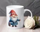 bank teller gnome novelty mug gift