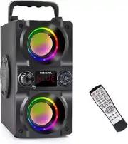 Altavoz Bocinas Bluetooth v5.0 Grandes Para Fiestas Con Radio FM USB Inalambrica