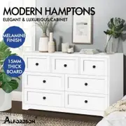 ALFORDSON 7 Chest of Drawers Hamptons Storage Cabinet Dresser Tallboy White