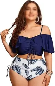 Women Push Up Bikinis Set Swimwear Plus Size High Waist Swimsuit Larges Big Plussize Swimming Suits Bathing Beachwear