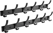 Optish 2 Pack Coat Rack Wall Mount, Coat Hooks Wall Mount, Wall Hooks for Hanging, Hat Rack for Wall, Coat Hanger Wall Mount, Towel Hooks for Bathrooms