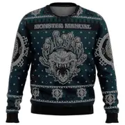 Roll Initiative Dungeons & Dragons Ugly Christmas Sweater Gift Santa Claus Pullover Men 3d Sweatshirt Autumn Winter Fleece Hoodi high quality XXL Y...