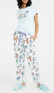 NEW PETER ALEXANDER ROALD DAHL TEE TOP + COTTON PJ PANTS WOMENS XS RRP$139.90