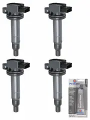 Set of 4 Ignition Coil + Tune Up Grease For 00-08 Toyota Camry Echo Prius UF316 (for: Toyota)