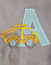Embroidered Quilt Blocks - Construction Vehicles ABC's