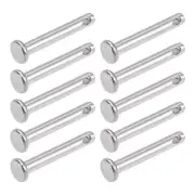 Clevis Pin 3mmx20mm 10Pcs Single Hole Flat Head 304 Stainless Steel Fastener Pin