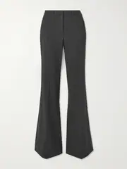 [Theory] Theory - Demitria 4 Stretch-wool Flared Pants - Gray - US10 US 10 Gray