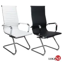 在飛比找momo購物網優惠-【LOGIS】雅詩高背皮椅弓形洽談椅(梳妝椅 辦公椅 事務椅