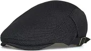 [Fasbys] Unisex Summer Newsboy Cap Men Women Breathable Mesh Spots Hats Adjustable Mesh Berets Sun Hat Quick Dry