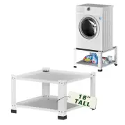 Laundry Pedestal 18Inch Height, Washer and Dryer Pedestals with Storage Shelf, 7