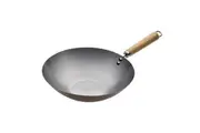 Wok With Wood Handle - 30cm