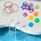 Pool Bean Bag Toss Game Funny Water Resistance Corn Hole Board for Lawn Kids
