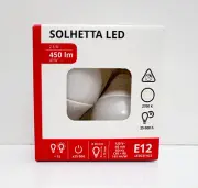2-PACK - Ikea SOLHETTA LED Bulb E12 450 Lumen 2700 K, Globe Opal 2.8 W - NEW
