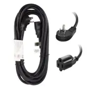10 Ft Flat Plug Extension Cord 16 AWG 3 Prong Grounded Black Low Profile Ext