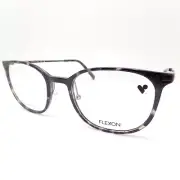 Flexon EP8002 060 Shiny Grey Tortoise 52mm with Nose Pads New Authentic Frames