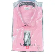 Van Heusen Regular Fit Wrinkle Free Pink Long Sleeve Shirt Size 18.5 36/37 XXL