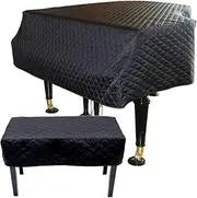 Grand Piano Cover Dustproof Baby Grand Piano Protective Cover Washable with Velvet Full Triangle Piano Cover,Baby Grand Piano Cover-A||200cm/79in
