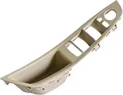 Compatible with 5-Series F10 F11 F18 Door Handle, Left Front Door Panel, Driver's Seat Button Switch Frame Storage(Beige-White-Panel)