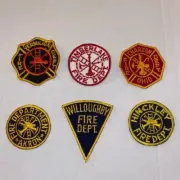 Vintage Lot of 6 Ohio Fire Department Patches