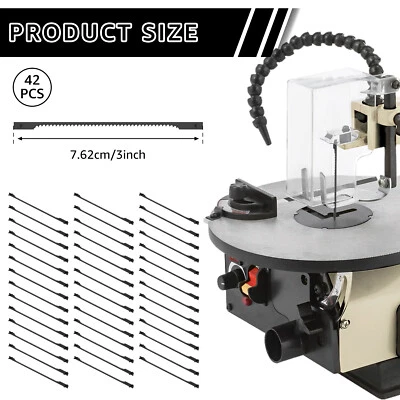 42Pcs Scroll Saw Blade Set 3inch High Carbon Steel Wood Cutting Saw Blades`