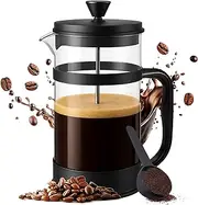 Utopia Kitchen - French Press Coffee Maker, Espresso Tea and Coffee Maker with Triple Filters 34 Ounce, Stainless Steel Plunger and Heat Resistant Borosilicate Glass - Black
