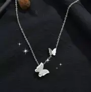Titanium Butterfly Beaded Silver Charm Foot Ankle Bracelet Chain Anklet