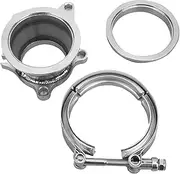 Brilluxa Turbo Adaptor, Downpipe Flange Connector, T3 T4 Turbocharger Converter, 5 Bolt to 3in V Band Adapter, Turbo Exhaust Transition Fitting