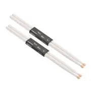2 Pair Wood Drumstick Anti Slip Handle Grips 5A White Drum Stick Wood Tip