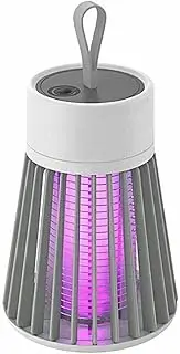 Electric LED Mosquito Catcher Lamp Light Insect Killer Fly Bug Zapper Trap (Grey)