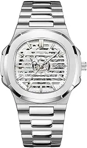 [DAXIAOYU] Automatic Mechanical Wrist Watches Waterproof Luminous Trendy Hollow Design Men Watch Square Dial