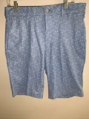 Walter Hagen Men's 34 Perfect 11 Golf Shorts 10'' Flat Front Daybreak Blue