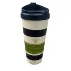 Kate Spade Thermal Travel Cup To-go Mug Navy Stripe Bee Coffee 16 oz.