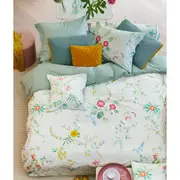 Fleur Grandeur White Cotton Quilt Cover Set