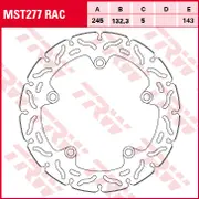 TRW Lucas Brake disc MST277RAC, rigid