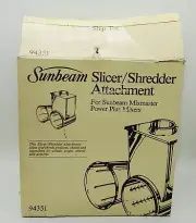 Sunbeam Slicer/Shredder Attachment For Mixmaster Power Plus Mixer 1983 NIB 94351