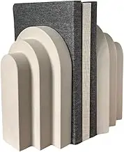 Concrete Heavy Book Ends Decorative - Decorative Bookends for Heavy Books - Book Ends for Shelves Decorative - Heavy Duty Bookends for Shelves Decorative - Modern Bookends Decorative