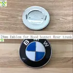 78MM後標X5 E53 BMW LOGO機蓋標7系E66前標 藍白鋁面寶馬車標 F10 E90 F30 E46