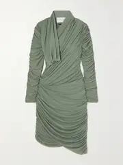 [AZ FACTORY] AZ FACTORY - + Ester Manas Draped Stretch-tulle Mini Dress - Green - FR 44 FR 44 Green