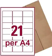 [21 Per Page] A4 Self Adhesive Address Labels Laser Inkjet Print Mailing Stickers Label 63.5 x 38.1mm 40 Sheets 840 Labels