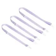 3 Pcs Shoulder Strap Adjustable Swivel Clips Hooks Buckle Slide, Purple