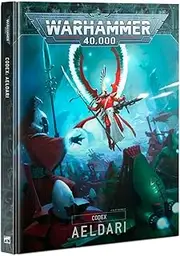 GAMES WORKSHOP - Warhammer 40K - Aeldari Codex: 200 Page Hardcover Book with 57 Datasheets, In-depth Aeldari Background, Craftworld Information, Rules for Army Play and Crusade, Miniatures Showcase