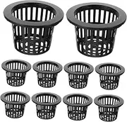 TOGEVAL 10Pcs Plastic Hydroponic Net Cups Mesh Planting Baskets for Nursery Pots for Home Gardening Flower Cultivation and Indoor Plant Growth