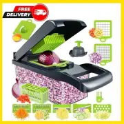14 In 1 Fruit Vegetable Slicer Cutter Food Onion Veggie Dicer Chopper Kitchen