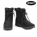 ESKT 女短筒雪鞋 SN265 / 黑色 (雪靴 防潑水 刷毛 冰爪)